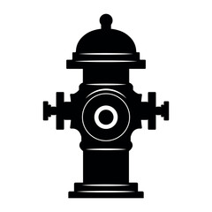 Hydrant black vector icon on white background