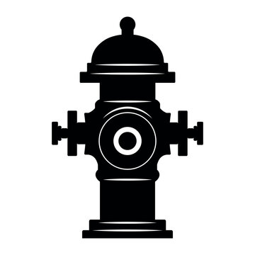 Hydrant black vector icon on white background