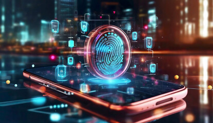 Obraz premium network for cyber security. notion of data protection. A businessman with a laptop. generative ai 