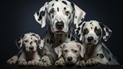 Spotted dalmatian dog - obrazy, fototapety, plakaty