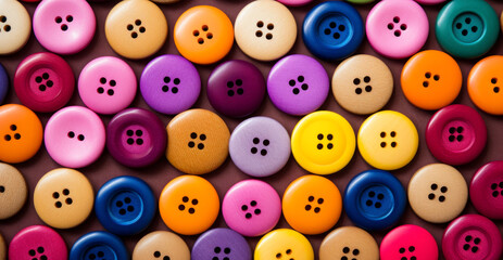 Imagen de botones de colores de plástico.