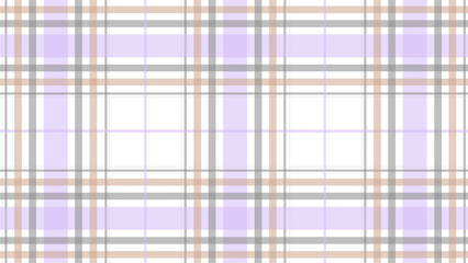 Purple and beige check plaid in the white background