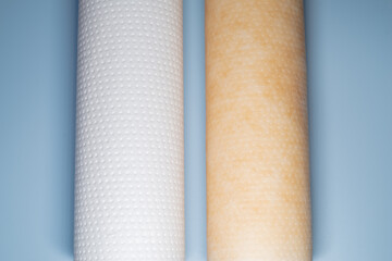 Water Filter Cartridges,Universal Sediment Filter,Comparison between new and used filter ,Water Quality concept