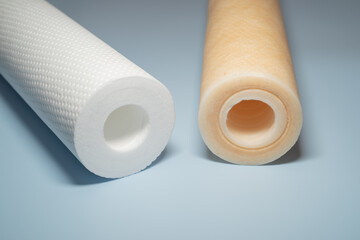 Water Filter Cartridges,Universal Sediment Filter,Comparison between new and used filter ,Water Quality concept