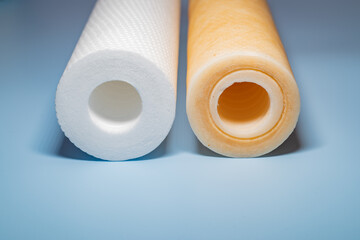 Water Filter Cartridges,Universal Sediment Filter,Comparison between new and used filter ,Water Quality concept