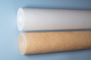 Water Filter Cartridges,Universal Sediment Filter,Comparison between new and used filter ,Water Quality concept