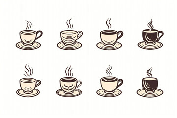 Obraz premium Soft Drinks Iced Tea Coffee Milkshakes Pancakes Hash Browns Ice Cream Cones Milkshakes Apple Pie Fish Veggie Ham Cheeseburger Fried Chicken Tenders Chili Dog Fish Sandwich png background Generative Ai