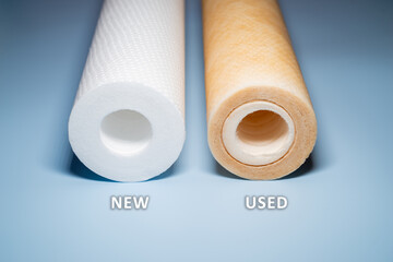 Water Filter Cartridges,Universal Sediment Filter,Comparison between new and used filter ,Water...