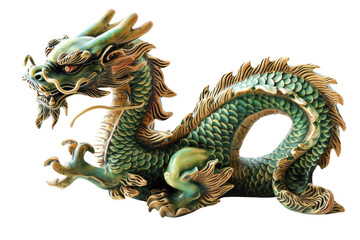 Obraz premium 3D wooden dragon in China 