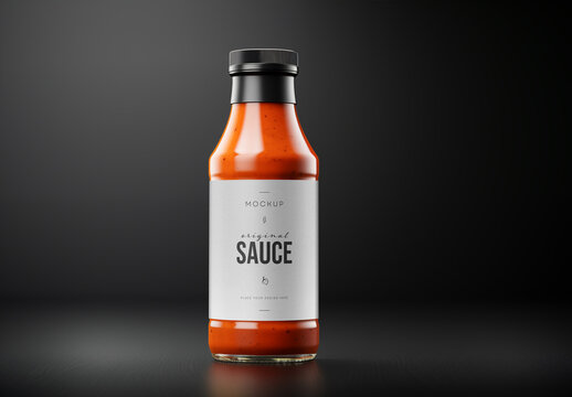 Sauce, Ketchup Bottle Mockup Generated with AI