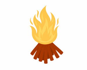 Lohri Hot Bonfire Flat Icon