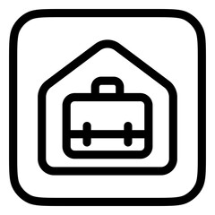 Editable remote work, briefcase, portfolio, experience vector icon. Job, profession, freelance. Part of a big icon set family. Perfect for web and app interfaces, presentations, infographics, etc