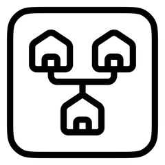 Editable local, home, network, LAN, connection vector icon. Remote work, job, profession, freelance. Part of a big icon set family. Perfect for web and app interfaces, presentations, infographics, etc