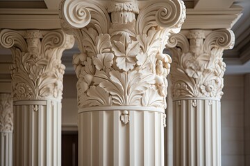 Antique courthouse column of historical significance.
