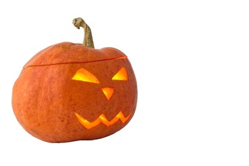 halloween pumpkin on a white background