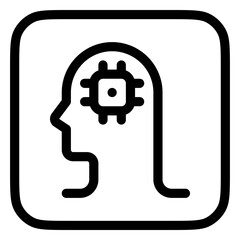 Editable artificial brain vector icon. AI technology, artificial intelligence, computer. Part of a big icon set family. Perfect for web and app interfaces, presentations, infographics, etc
