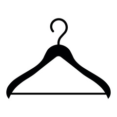 Hanger black vector icon on white background