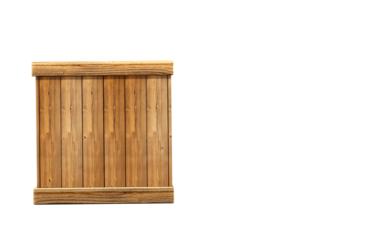 Closed wooden box. Wooden crate, product box PNG transparent