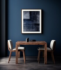 interior of a room with a table