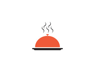 restaurant cloche icon on internet button