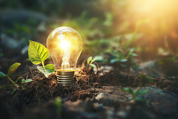 light bulb in the forest
- 700528590