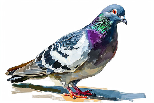 illustration design of a painting style dove