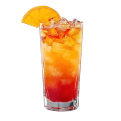 Fotobehang Tequila Sunrise Cocktail Isolated on Transparent or White Background, PNG © Custom Media