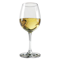 White Wine Glass Isolated on Transparent or White Background, PNG - obrazy, fototapety, plakaty