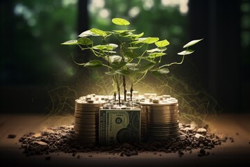 money growing steps future technology 4k image