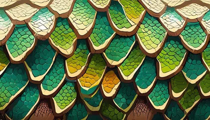 Fototapeten colorful close up of a crocodile skin pattern, behance, background, wallpaper  © Al Baloshi
