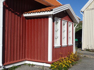 Flowers on a Scandinavian house
