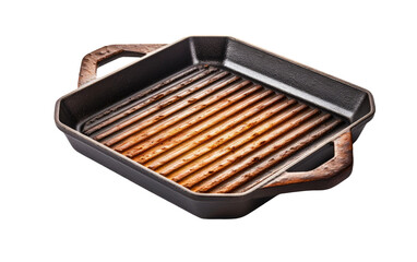 Ceramic Coated Grill Pan with Precision Raised Ridges on White or PNG Transparent Background