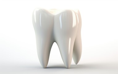 Tooth model of teeth, isolated a white background.