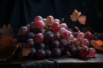 Gorgeous grape bunch. Generative AI