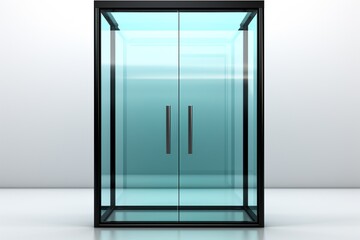 Toughened Glass Door on white background.