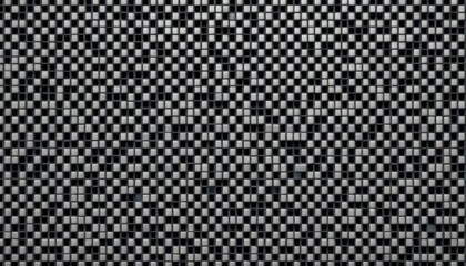  a close up of a black and white checkered wallpaper with a pattern of small squares in the center of the image and a black and white stripe across the middle of the top of the image.