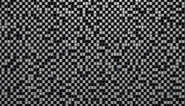  a close up of a black and white checkered wallpaper with a pattern of small squares in the center of the image and a black and white stripe across the middle of the top of the image.