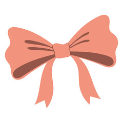 pink ribbon bow illustration