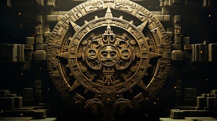 Fototapeta premium the Mayan concept of time, featuring their calendar systems and timekeeping.