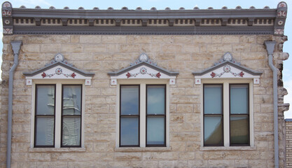 Obraz premium Historic Building Detail in Downtown Georgetown Texas