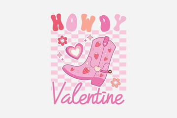 Retro Valentines day t shirt design vector
