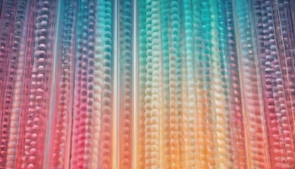  a group of multicolored plastic straws stacked on top of each other in a rainbow - hued pattern on a blue, pink, green, yellow, red, orange, and pink, and white background.
