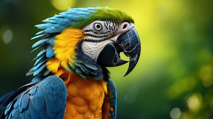 blue and yellow macaw