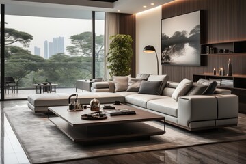 The interior space of the living room adopts a minimalist style inspiration ideas