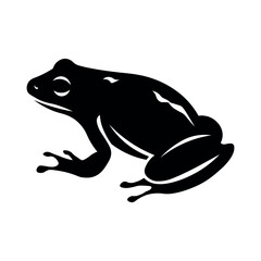 Frog black vector icon on white background
