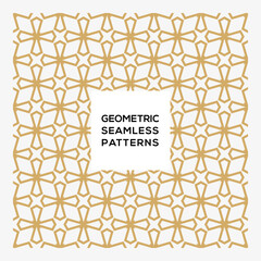 Border pattern gold color vector