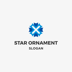 Obraz premium blue star logo
