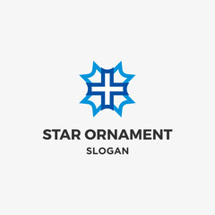 Obraz premium blue star logo