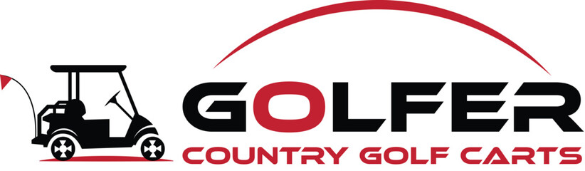 golf cart logo, golf cart logo silhouette vector, golf cart logo vector illustration,  golf  logo design - obrazy, fototapety, plakaty