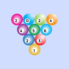 Happy new year 2024 logo design